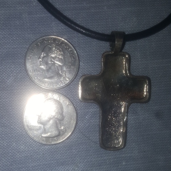 Sterling silver with cord necklace - Picture 3 of 4